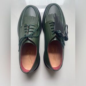 Aime Leon Dore Green Leather Oxfords